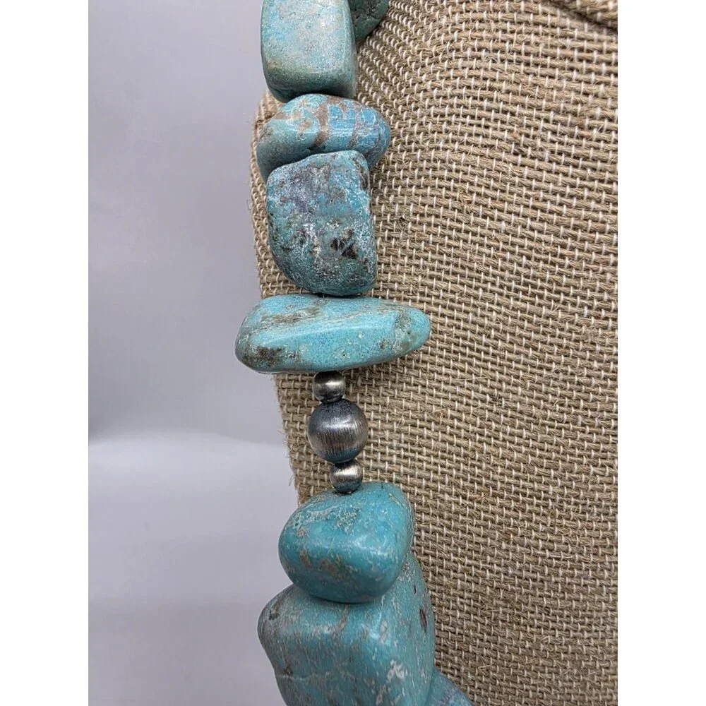 Huge Turquoise and Navajo Pearls Necklace 22